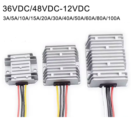 Convertisseur d'alimentation abaisseur cc 36V/48V à 12V 3A à 100A pour véhicule électrique