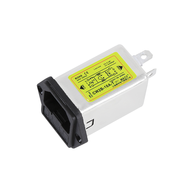 Filtre d'alimentation EMI CW2B-1A/3A/6A/10A-T à entrée IEC avec fusible et interrupteur en option 