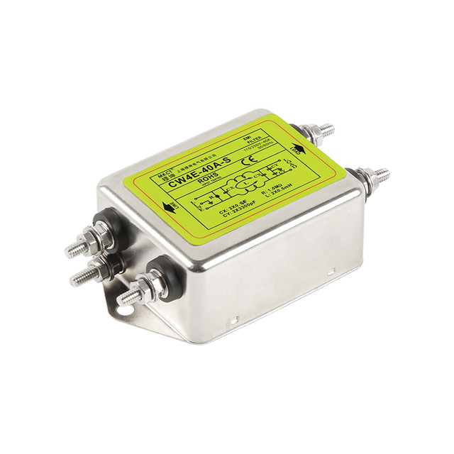 Connexion par boulon monophasé AC 220 V Purification EMI CW4-3A/6A/10A/20A/30A/40A-S filtre d'alimentation