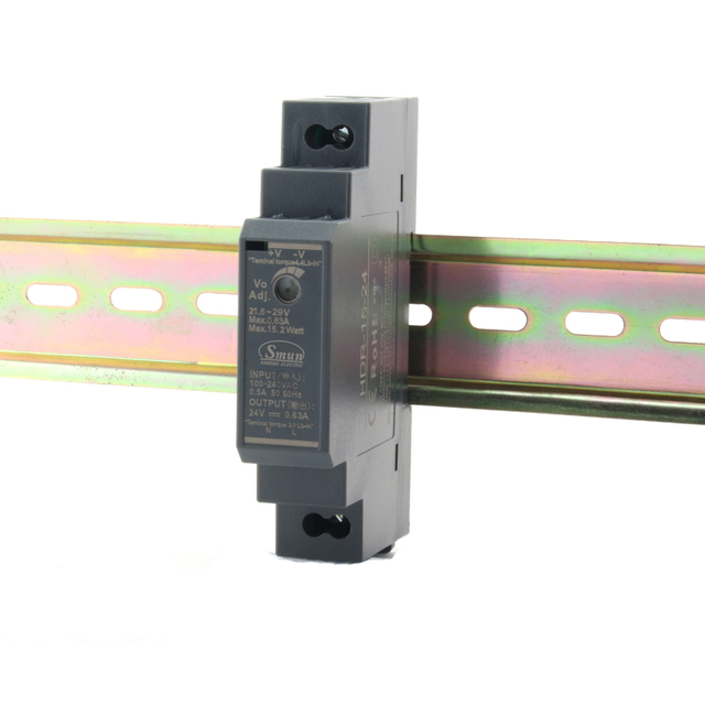 Série HDR 15W à 150W, sortie 5V/12V/15V/24V/48V dc, alimentation de commutation sur Rail Din Ultra mince, SMPS