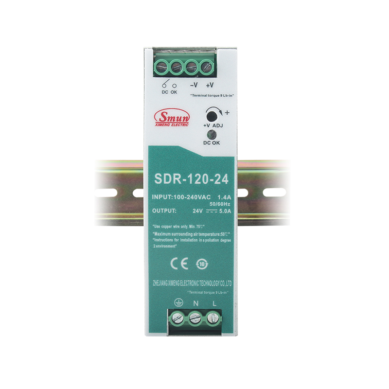 Alimentation sur rail Din mince SDR-120, 120 W