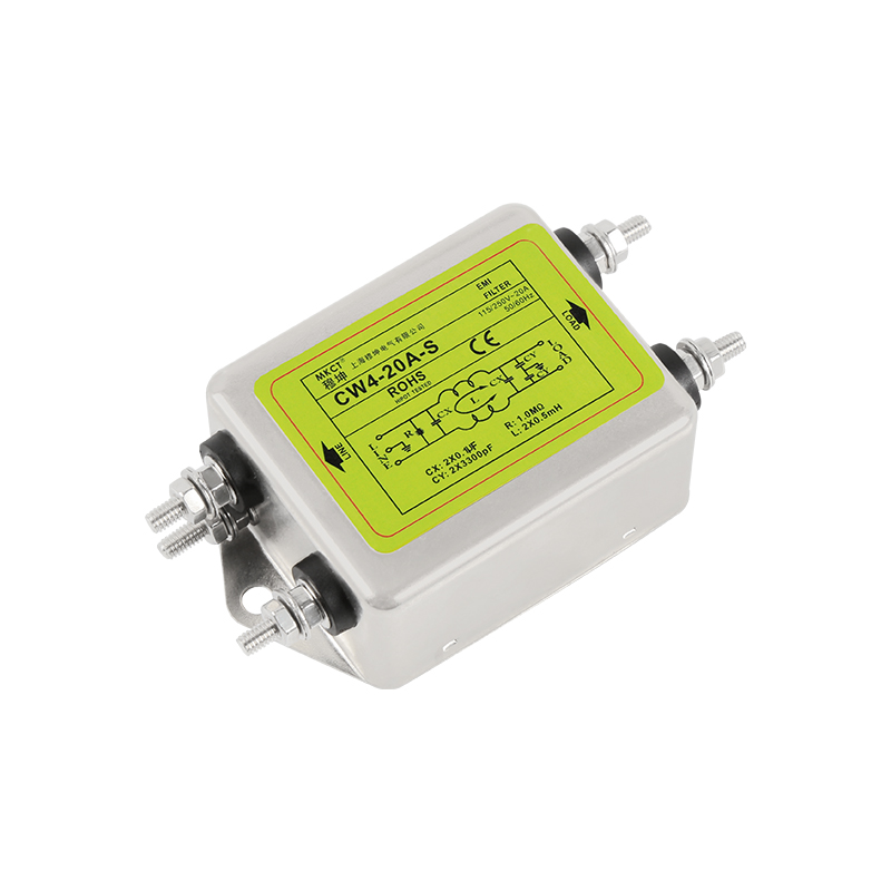 Connexion par boulon monophasé AC 220 V Purification EMI CW4-3A/6A/10A/20A/30A/40A-S filtre d'alimentation