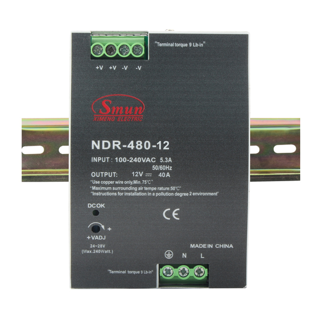 Alimentation sur rail Din NDR-480, 480 W