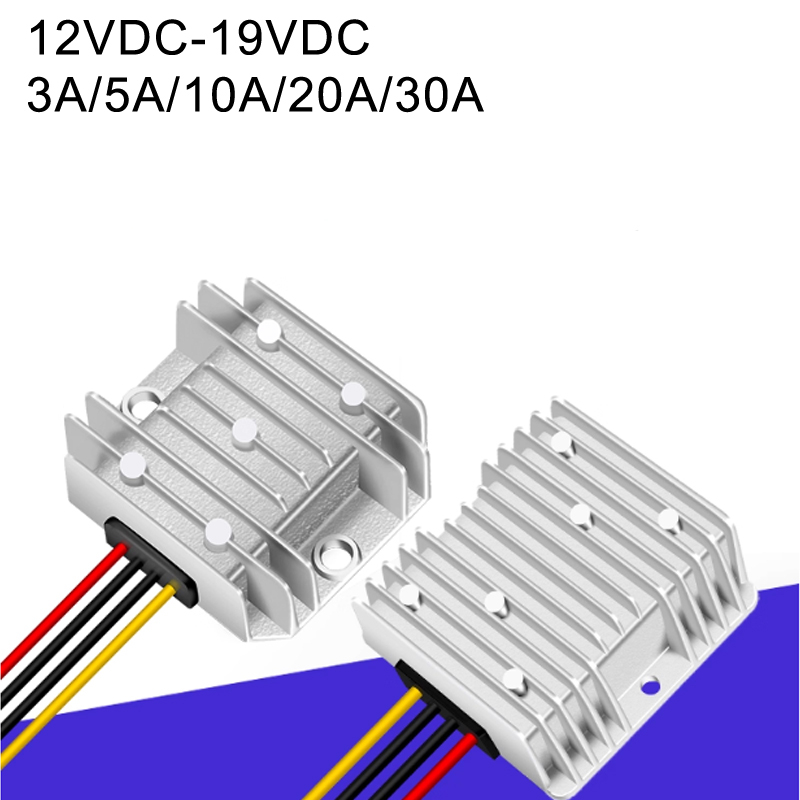 Convertisseur DC-DC étanche IP68 non isolé, 12V à 19VDC 3A à 30A, haute efficacité 