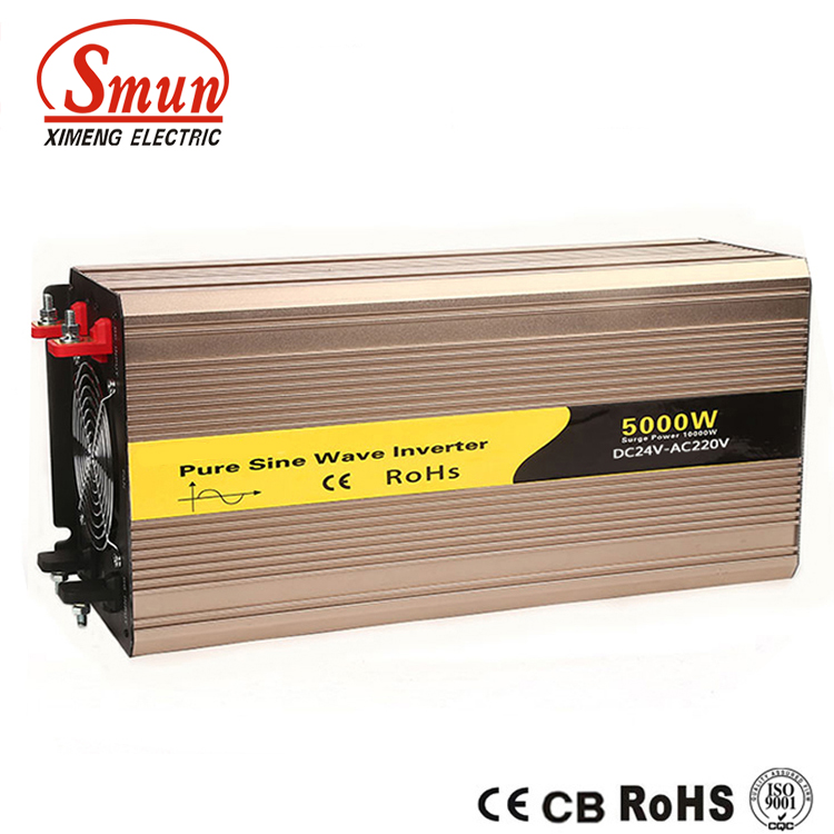 Onduleur à onde sinusoïdale pure 5 000 W – DC 12 V/24 V/48 V vers AC, surtension 10 000 W, efficacité 90 %