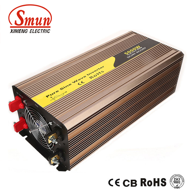Onduleur à onde sinusoïdale pure 5 000 W – DC 12 V/24 V/48 V vers AC, surtension 10 000 W, efficacité 90 %