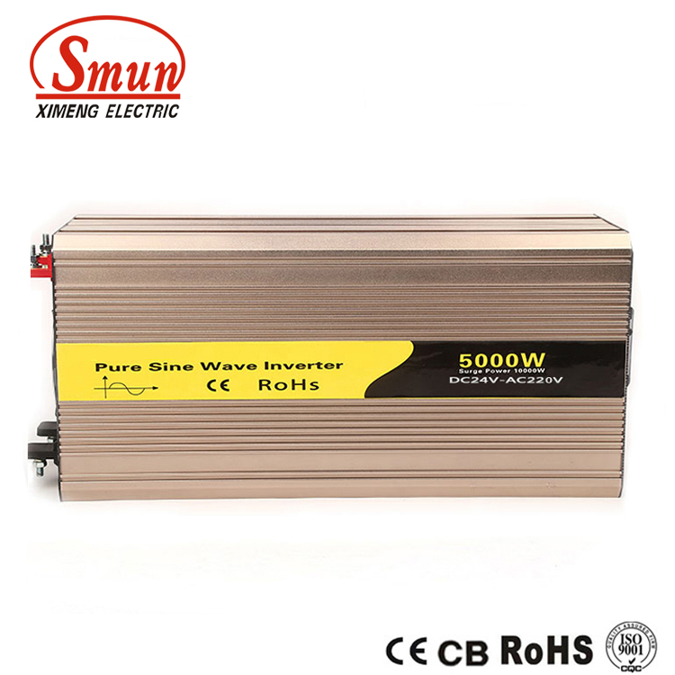 Onduleur à onde sinusoïdale pure 5 000 W – DC 12 V/24 V/48 V vers AC, surtension 10 000 W, efficacité 90 %