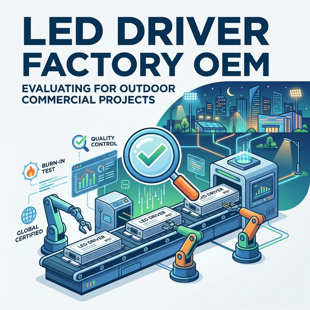 Meilleure usine de pilotes LED pour les projets d'éclairage commercial extérieur
